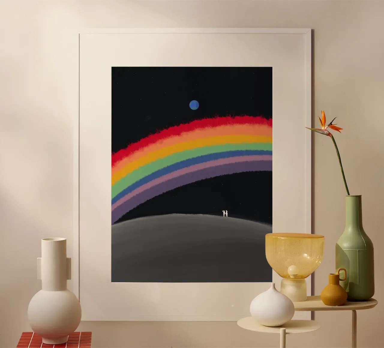 L'arcobaleno sulla galassia carta hahnemühle da Little Dean