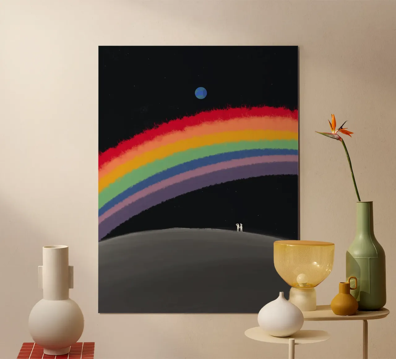 L'arcobaleno sulla galassia carta hahnemühle da Little Dean