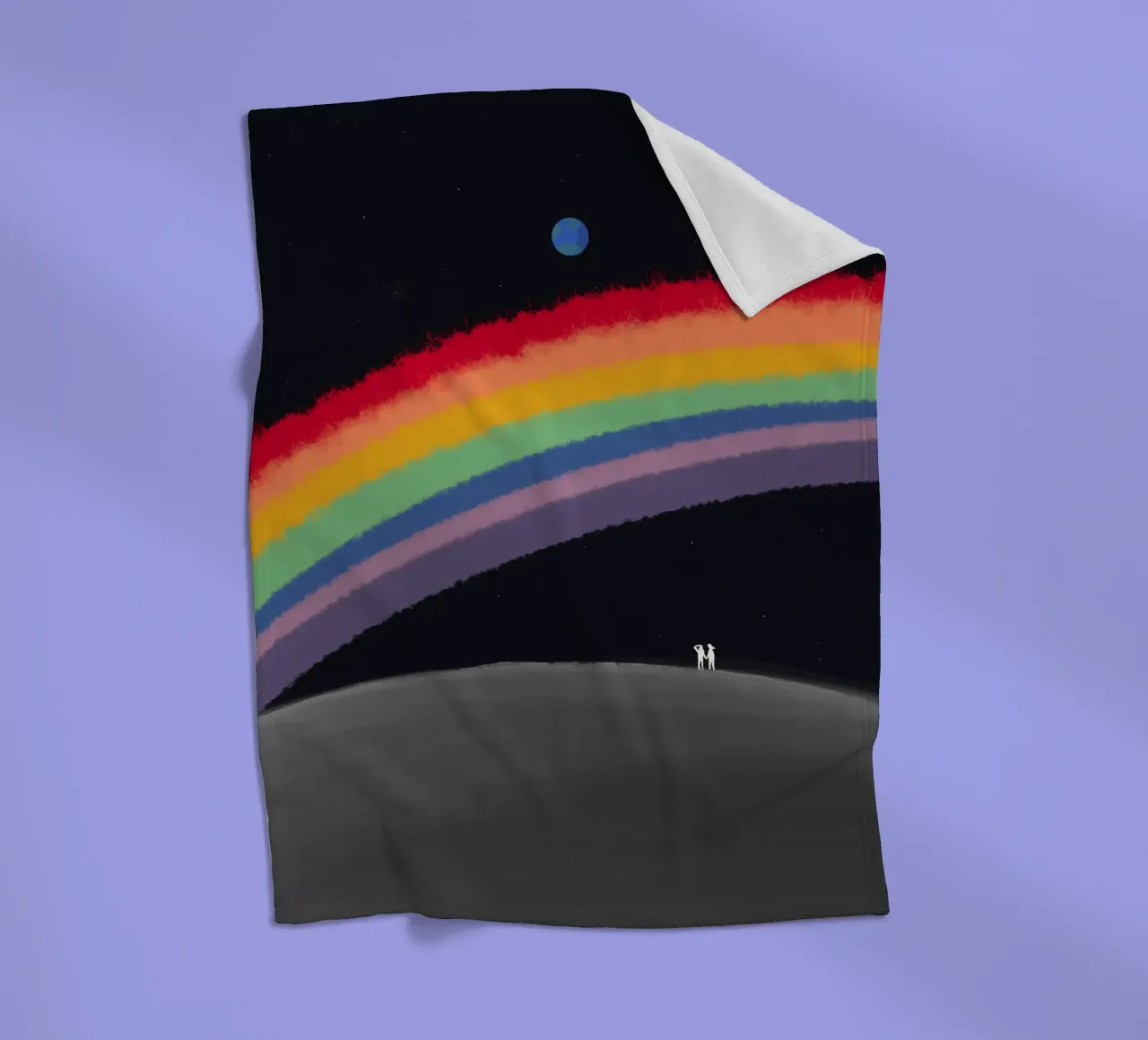 L'arcobaleno sulla galassia coperta in pile da Little Dean