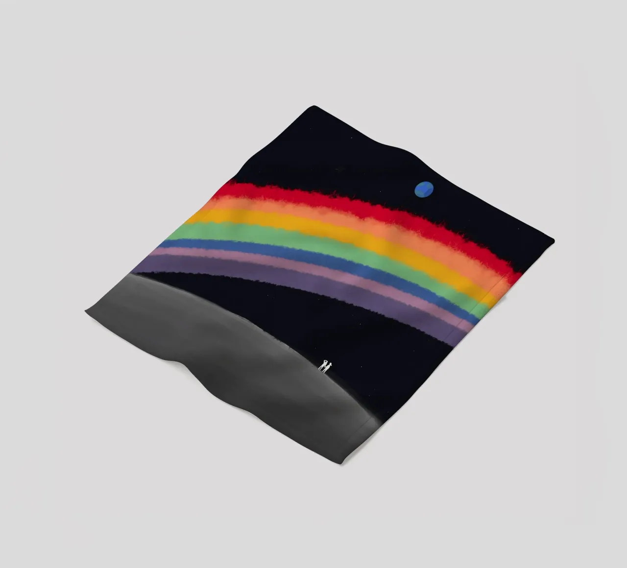 L'arcobaleno sulla galassia coperta in pile da Little Dean