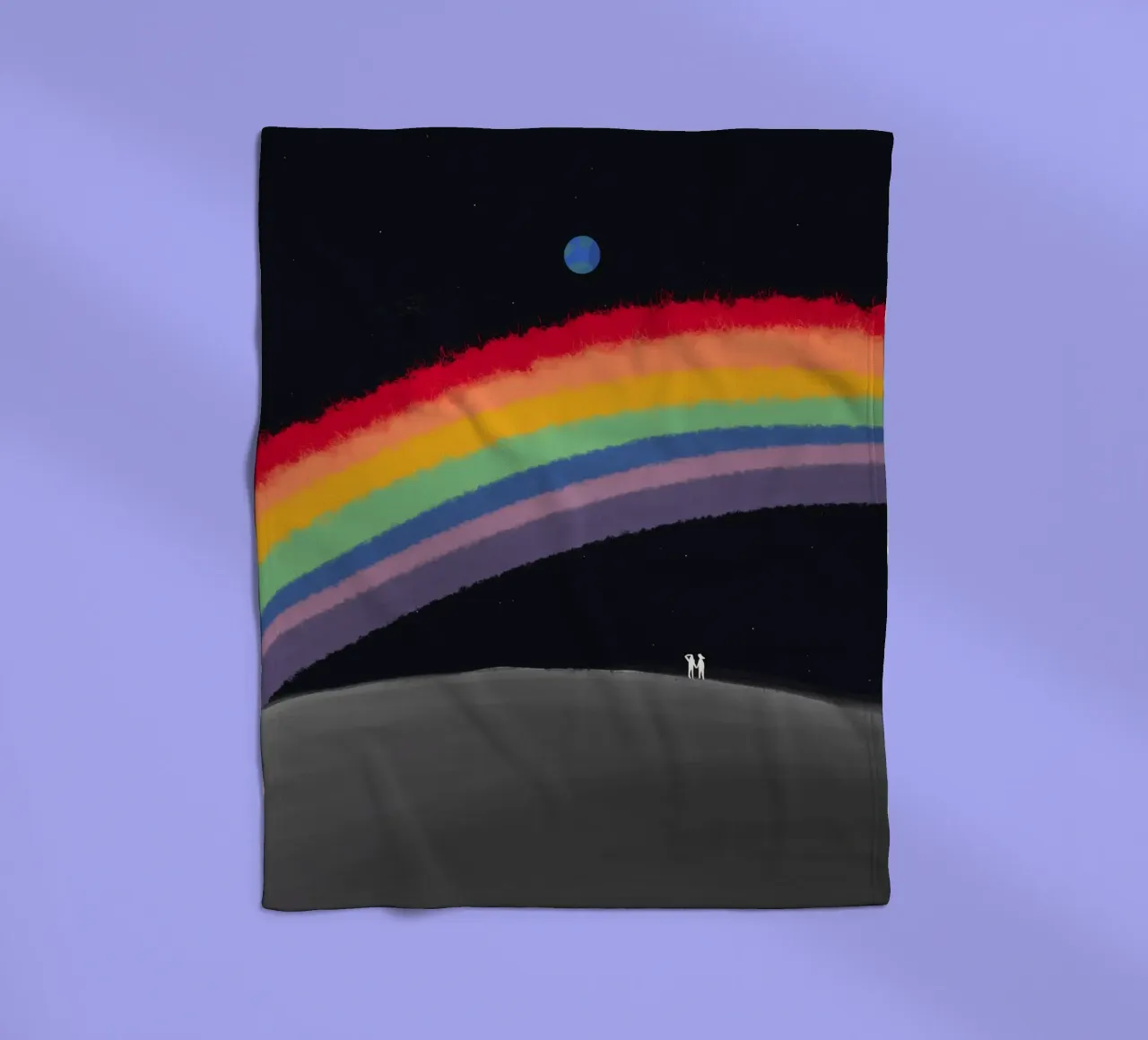 L'arcobaleno sulla galassia coperta in pile da Little Dean