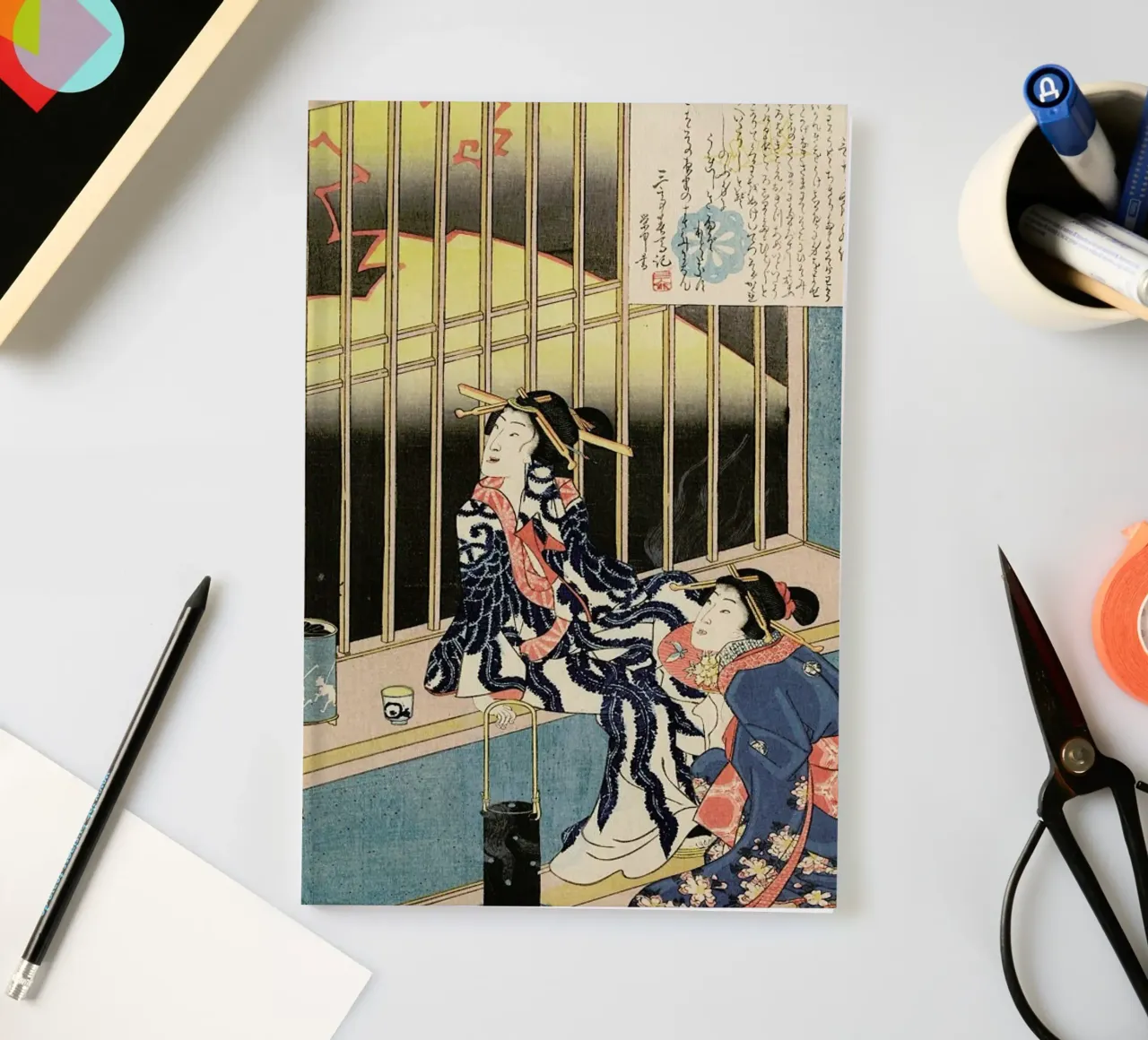 Kunisada - The Courtesan Hinazuru notebook by ARTOTHEK