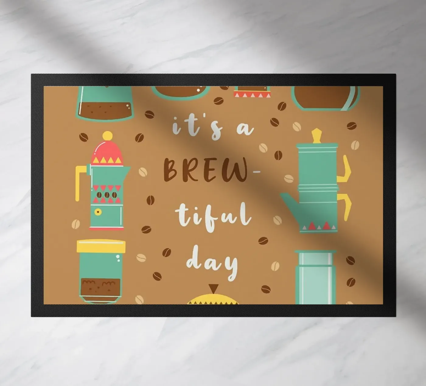 coffee makers doormat by Kevin Walters