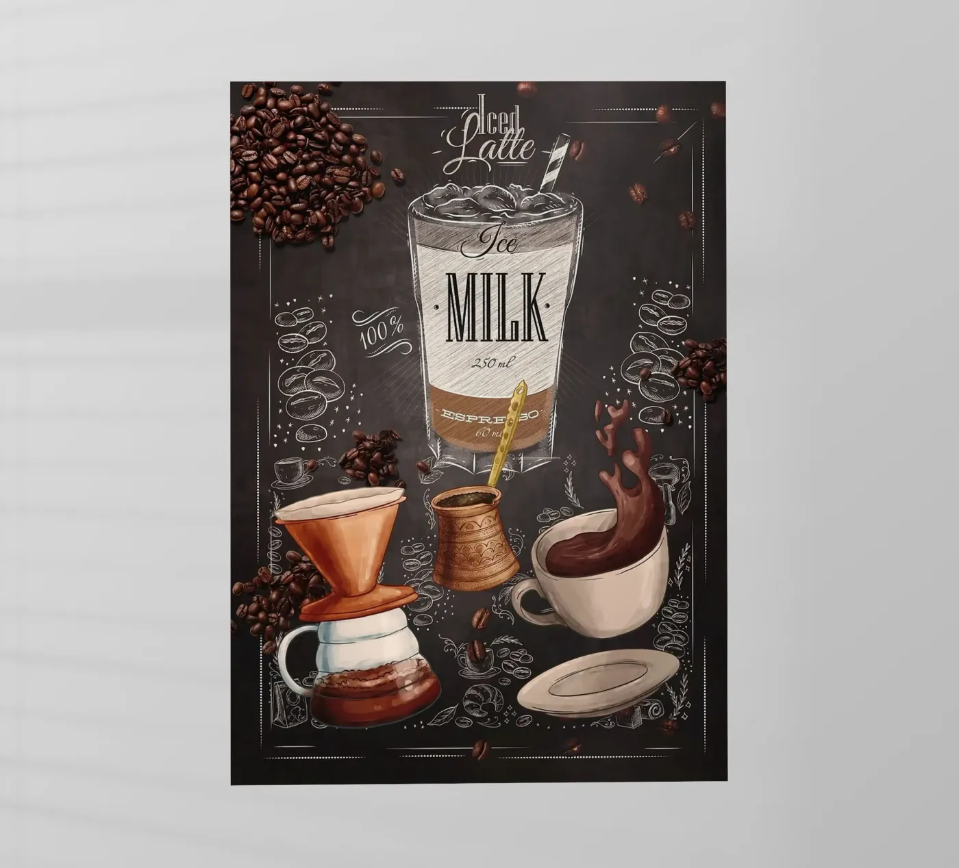 caffè latte freddo pellicola backlit da Kevin Walters