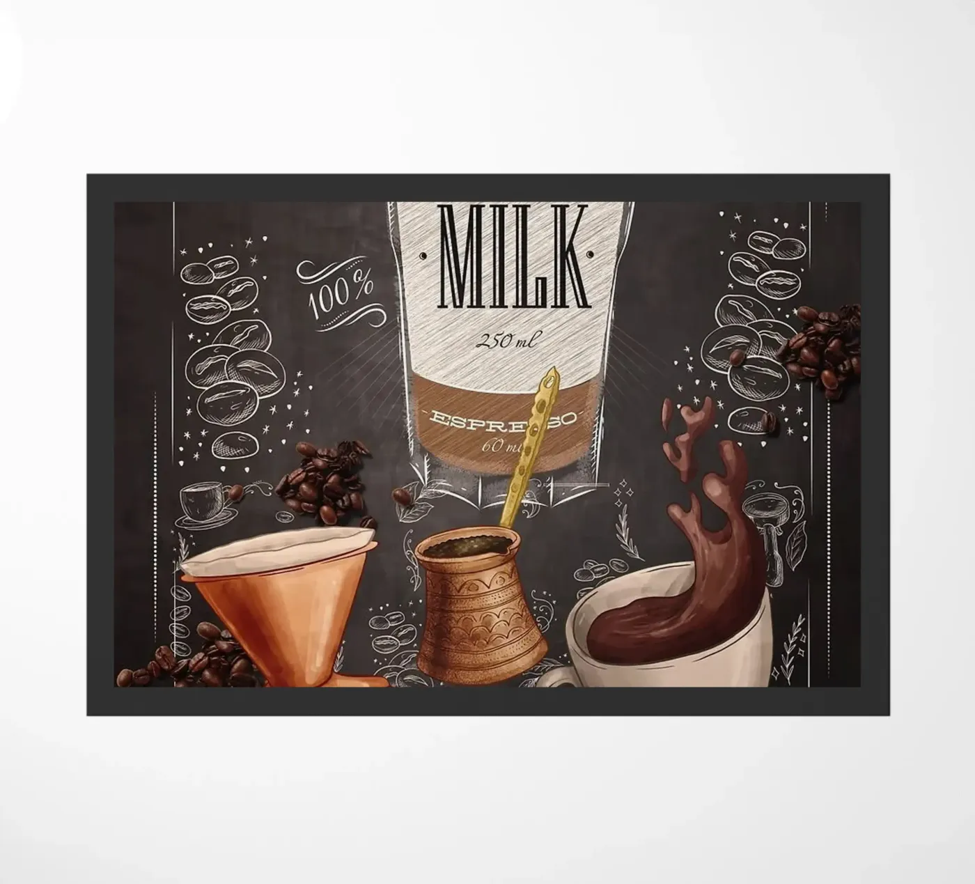 coffee ice latte paillasson de Kevin Walters