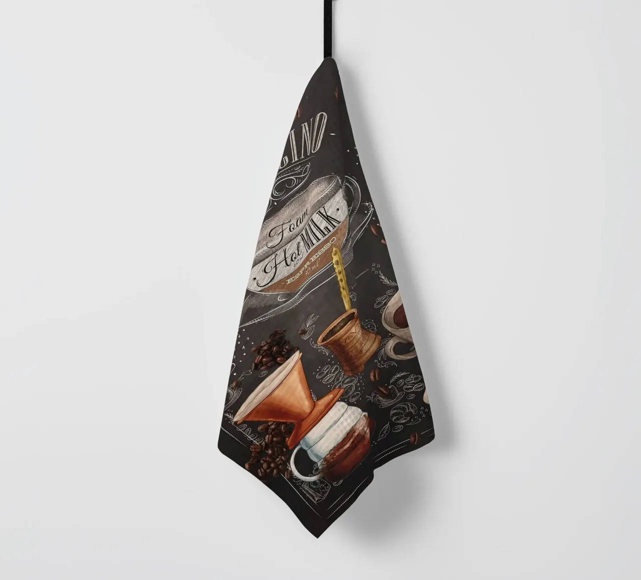 coffee cappuccino tea towel by Kevin Walters