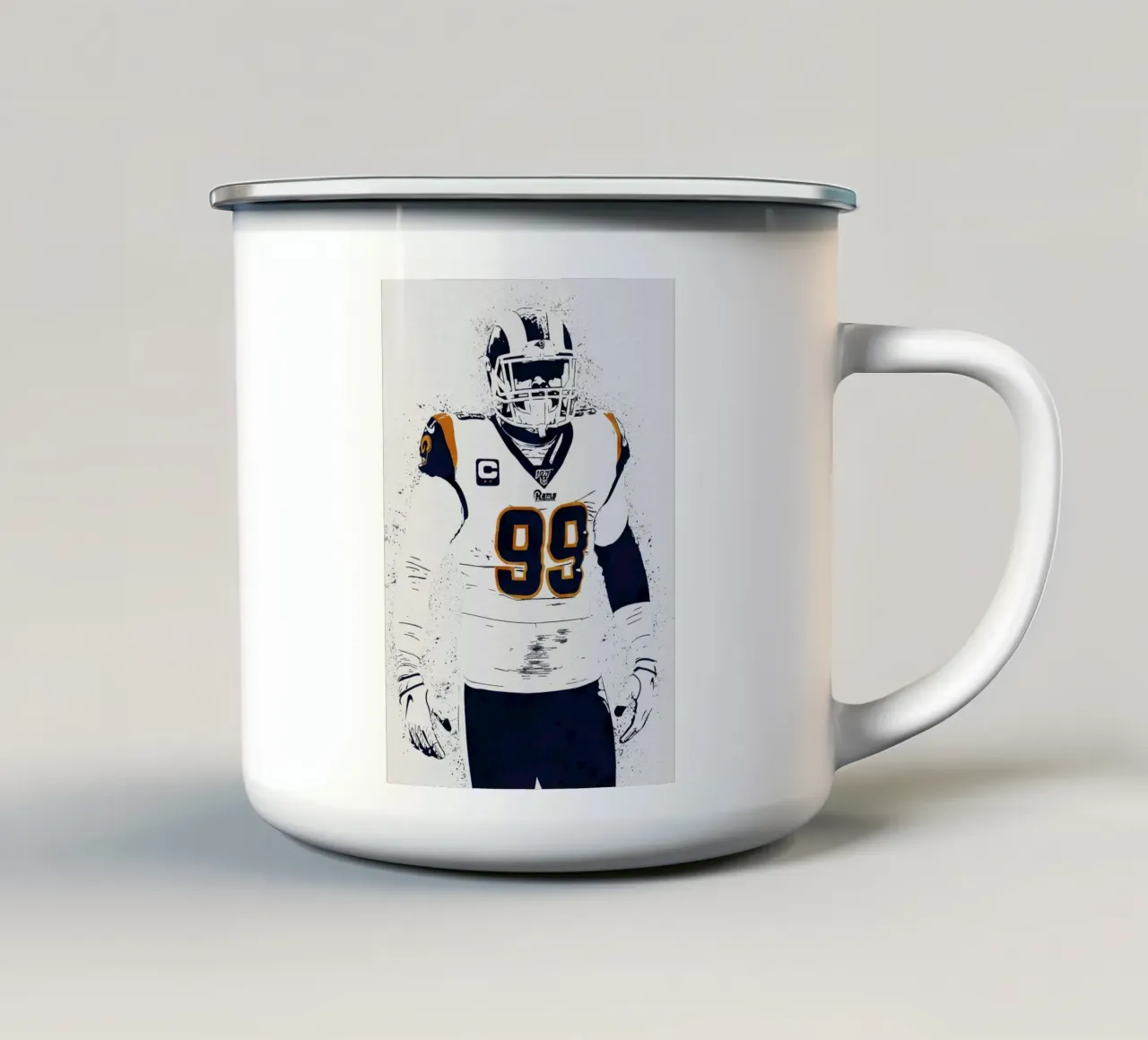 Aaron Donald los angeles rams tazza in smalto da tenten