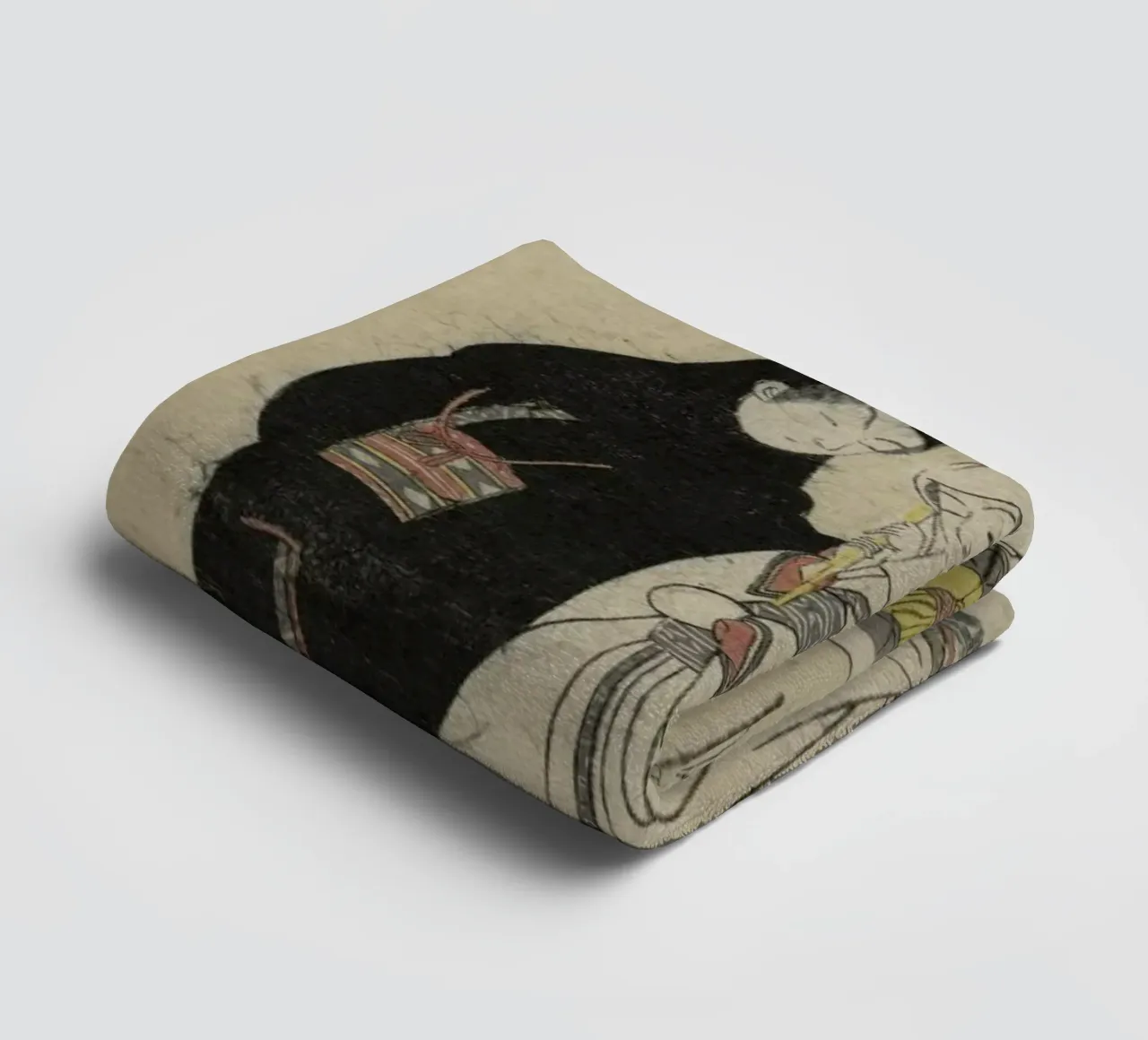 Harunobu - Lovers Under an Umbrella in the Snow asciugamano da bagno da ARTOTHEK