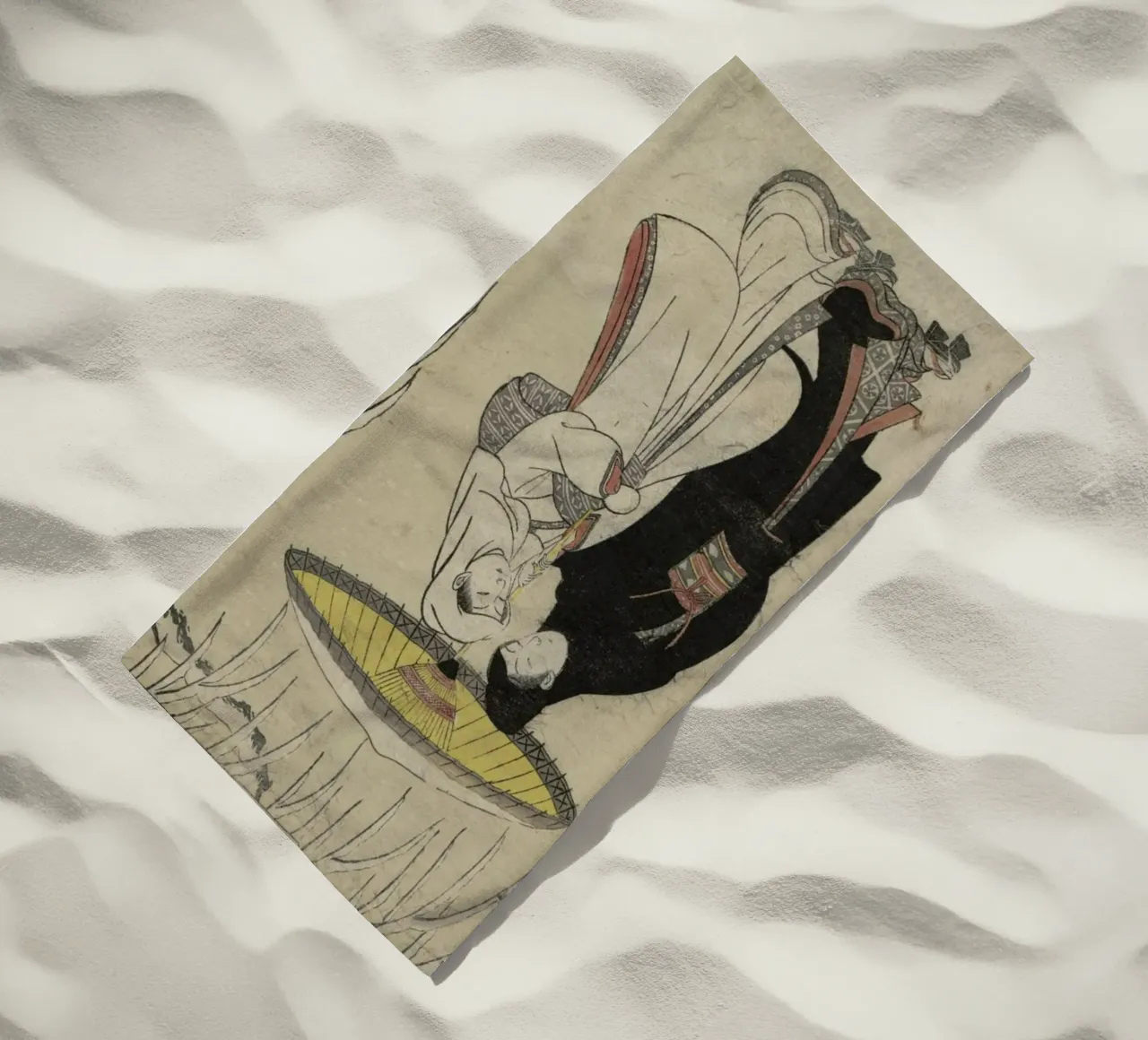 Harunobu - Lovers Under an Umbrella in the Snow telo mare da ARTOTHEK