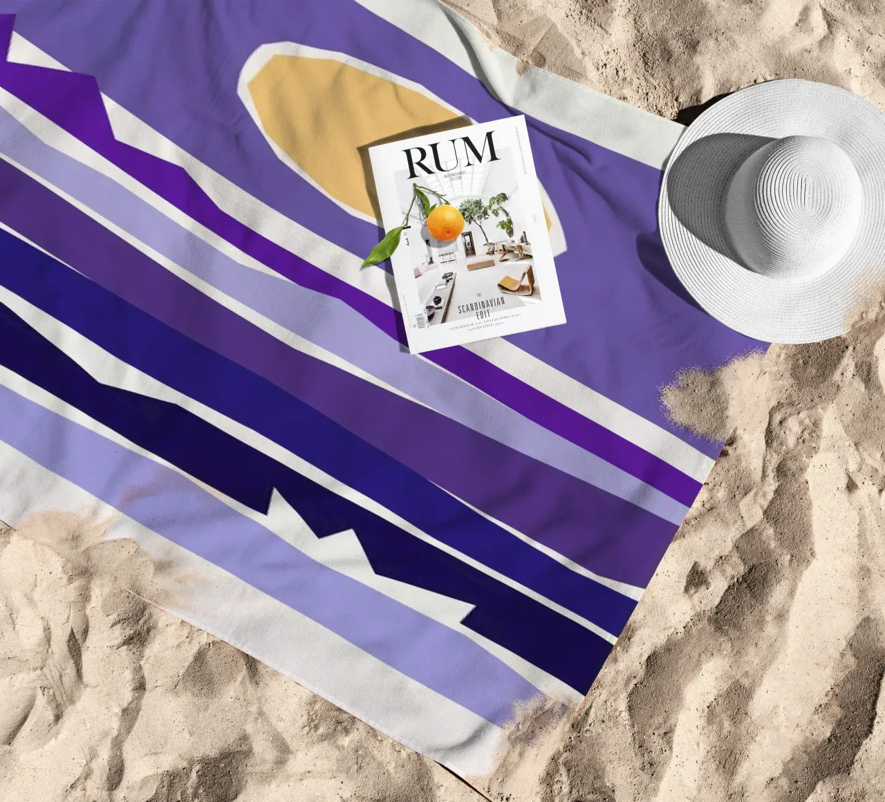 Warm Horizons Pantone beach towel by Pure