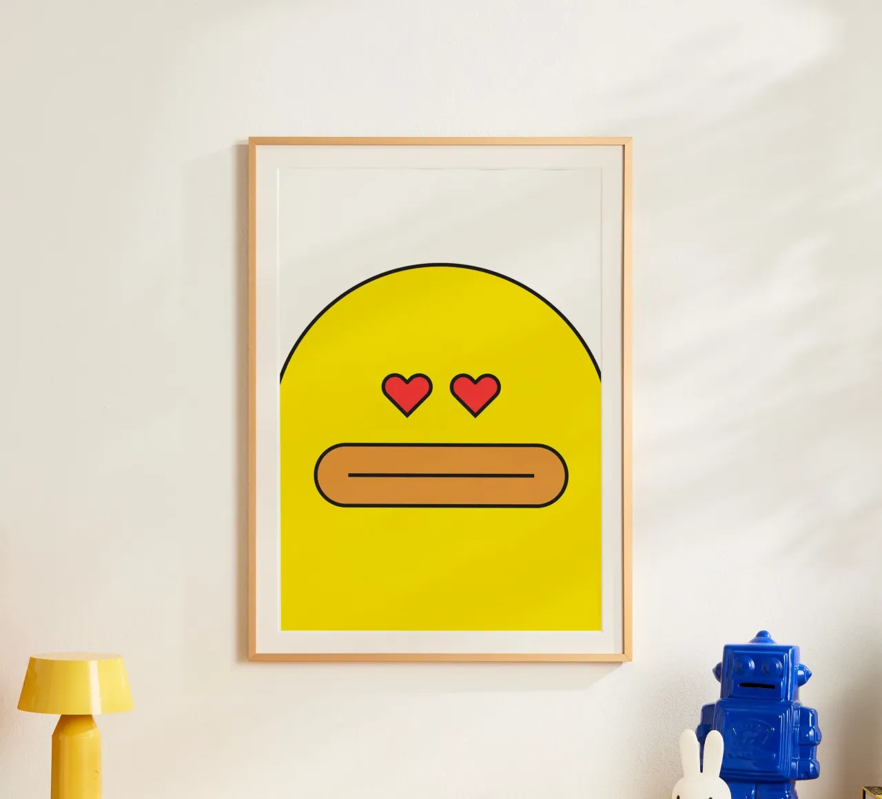 L'amore carino dell'anatra poster con telaio in alluminio da galihstudio