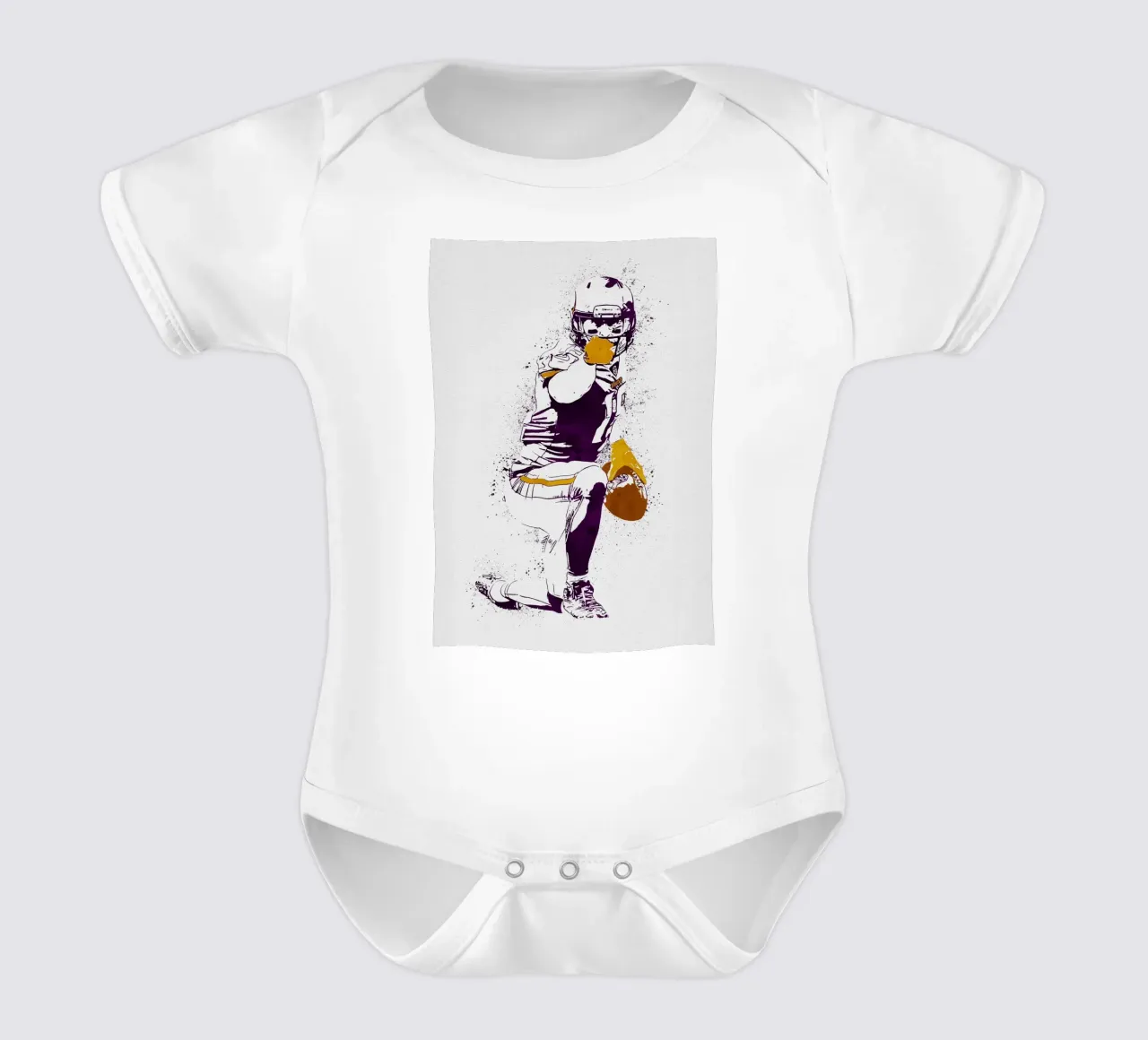 Adam Thielen First Down Minnesota Vikings body neonato maniche corte da tenten