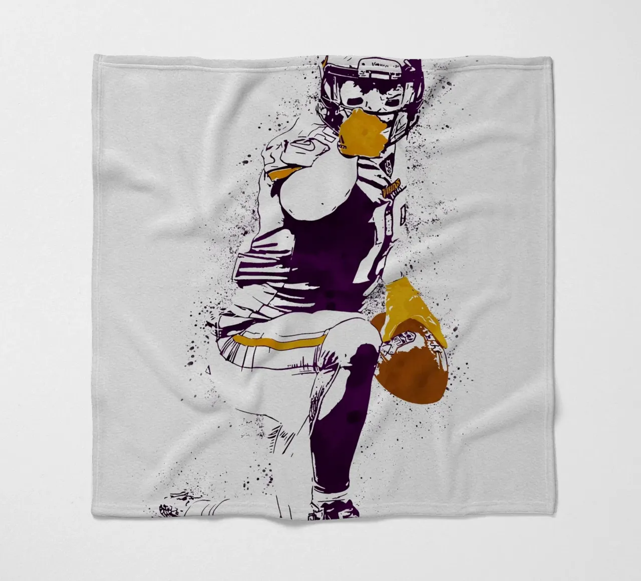 Adam Thielen First Down Minnesota Vikings coperta in pile da tenten