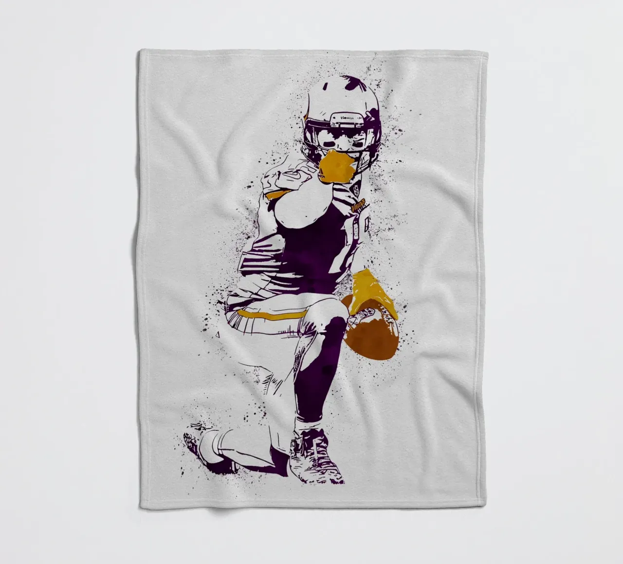 Adam Thielen First Down Minnesota Vikings coperta in pile da tenten
