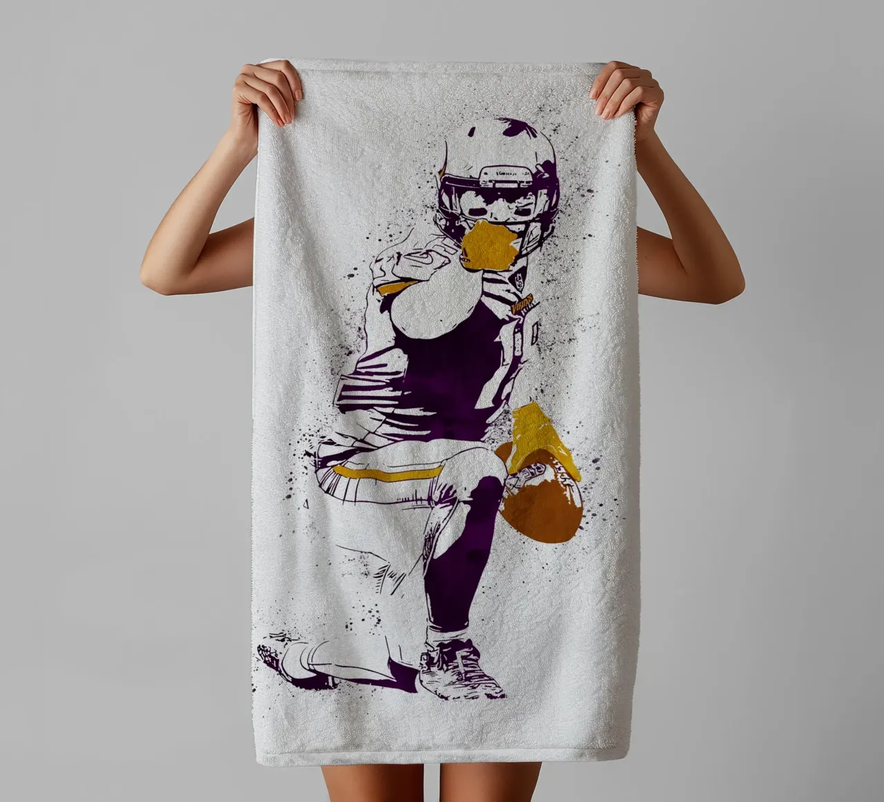 Adam Thielen First Down Minnesota Vikings asciugamano da bagno da tenten