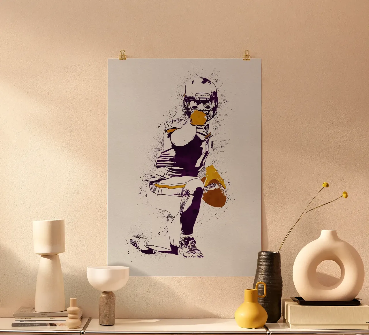 Adam Thielen First Down Minnesota Vikings carta hahnemühle da tenten