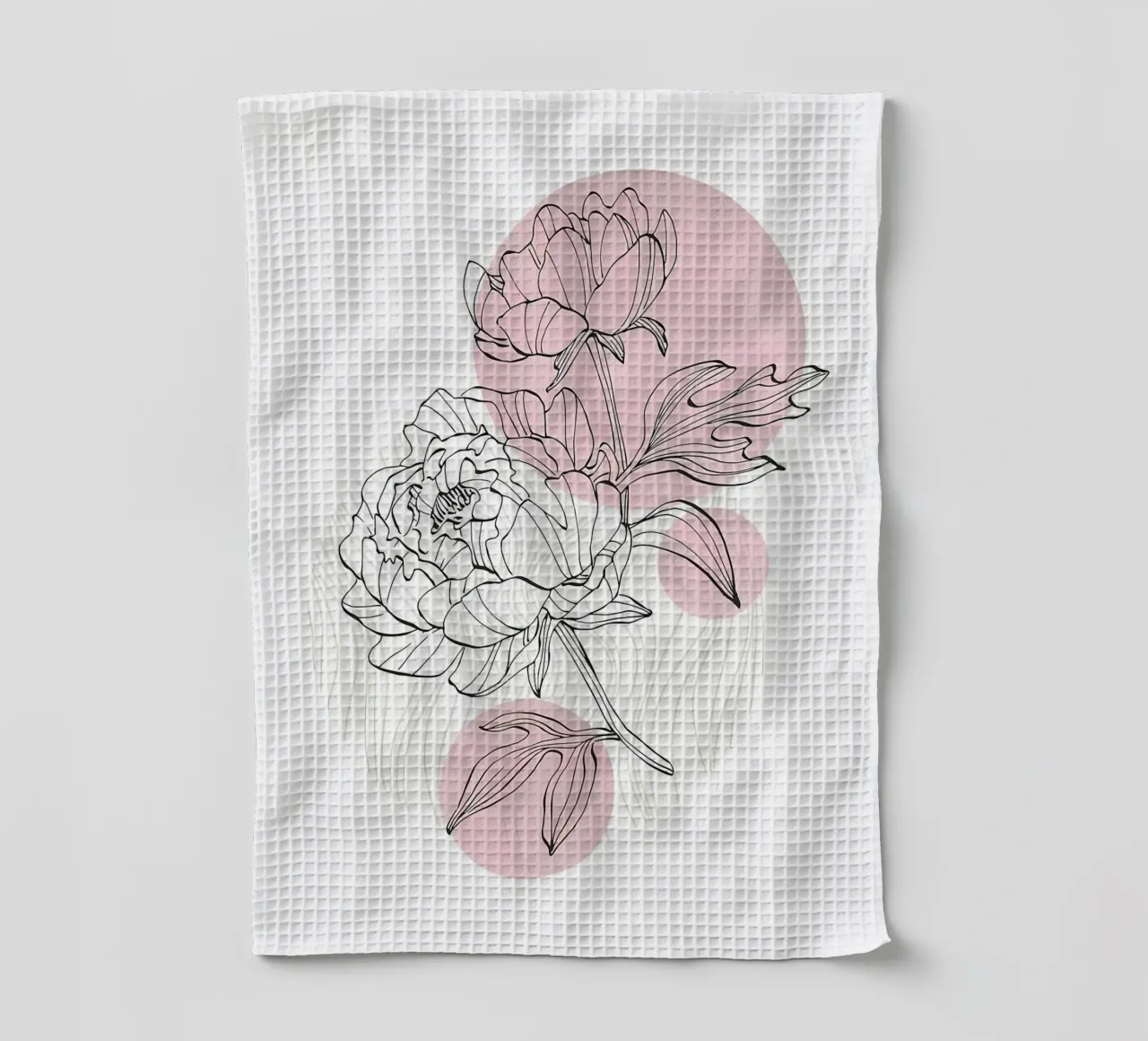 fiori foglie steli peonie ape botanica canovaccio da cucina da Ashish Kashyap