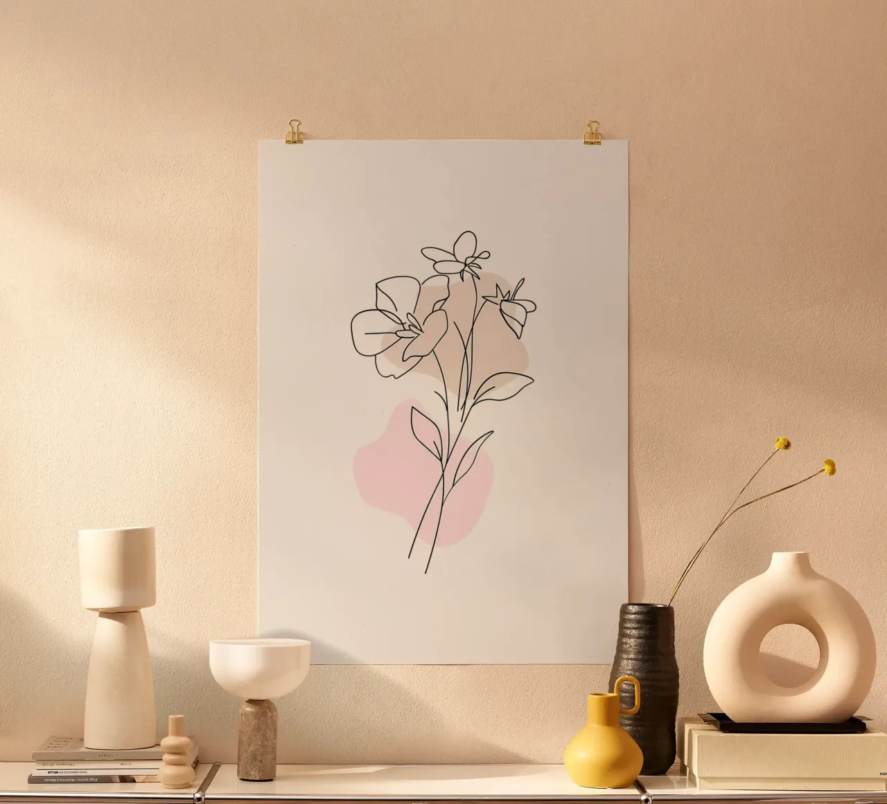 fiore linea disegno floreale illustrazione semplice linee botaniche carta hahnemühle da Ashish Kashyap