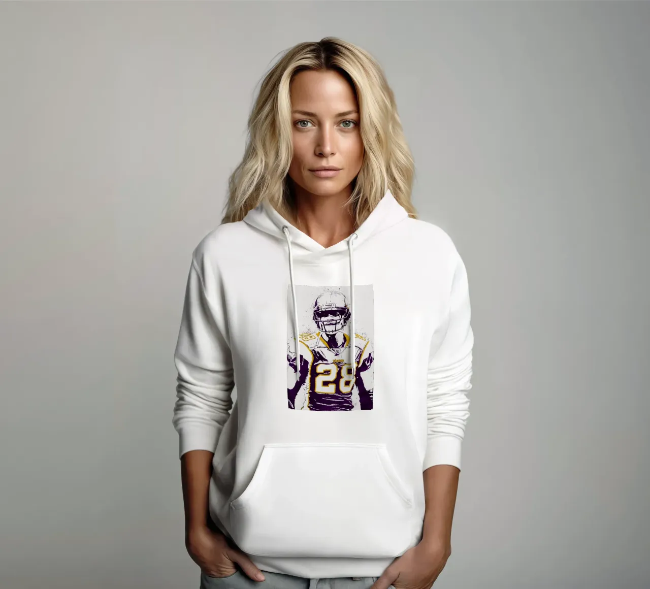 Adrian Peterson Minnesota Vikings felpa con cappuccio da tenten