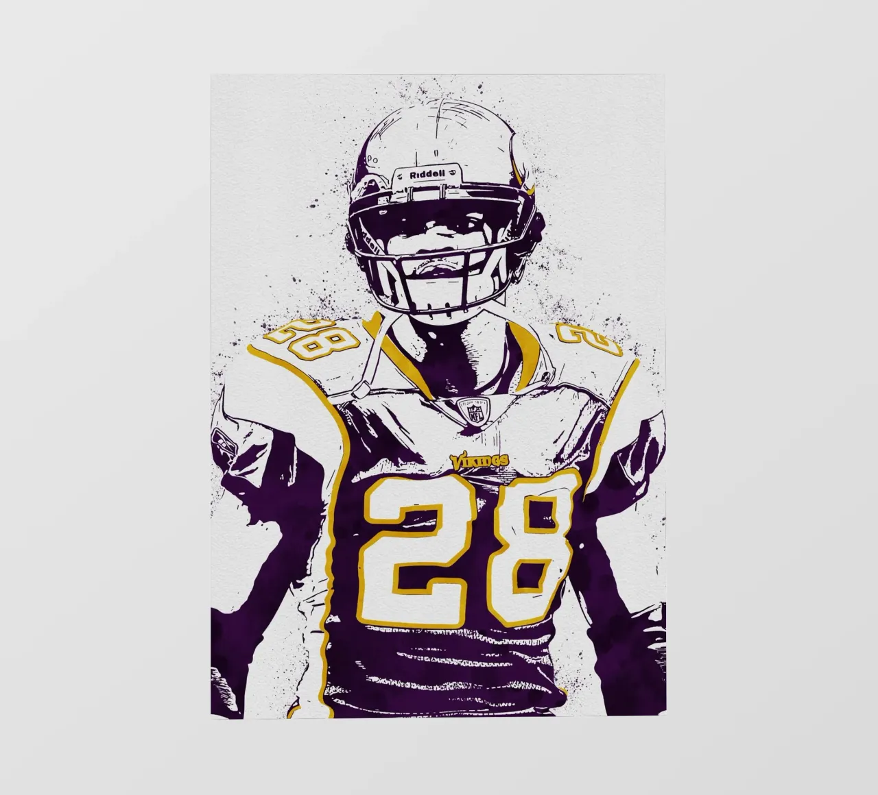 Adrian Peterson Minnesota Vikings pellicola backlit da tenten
