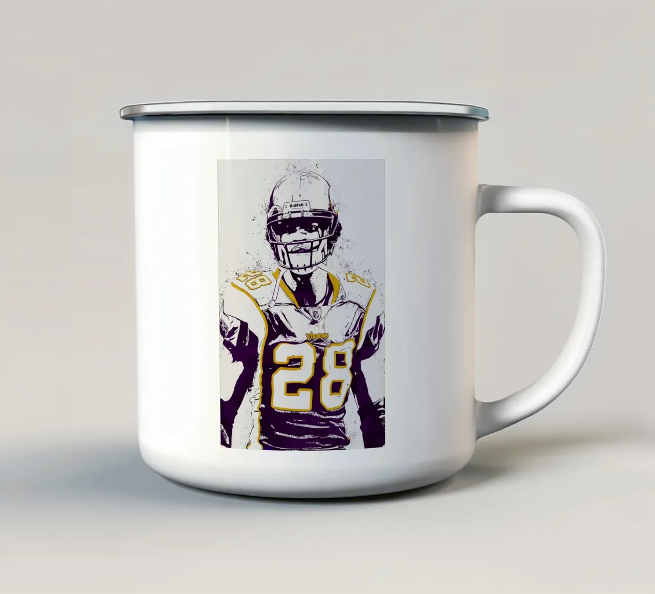 Adrian Peterson Minnesota Vikings tazza in smalto da tenten