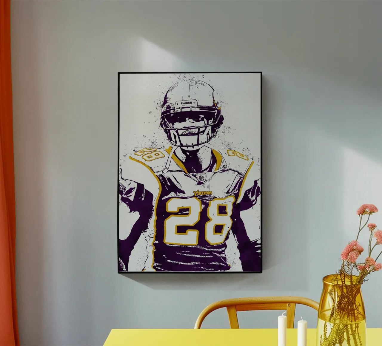 Adrian Peterson Minnesota Vikings metacrilato de tenten