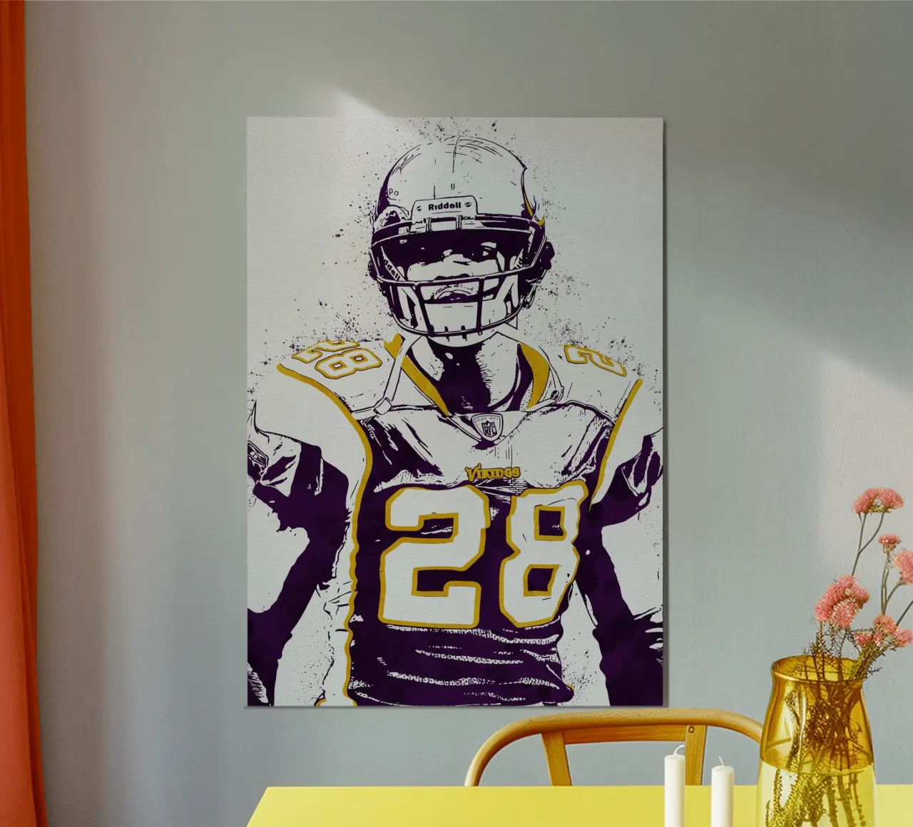 Adrian Peterson Minnesota Vikings carta hahnemühle da tenten