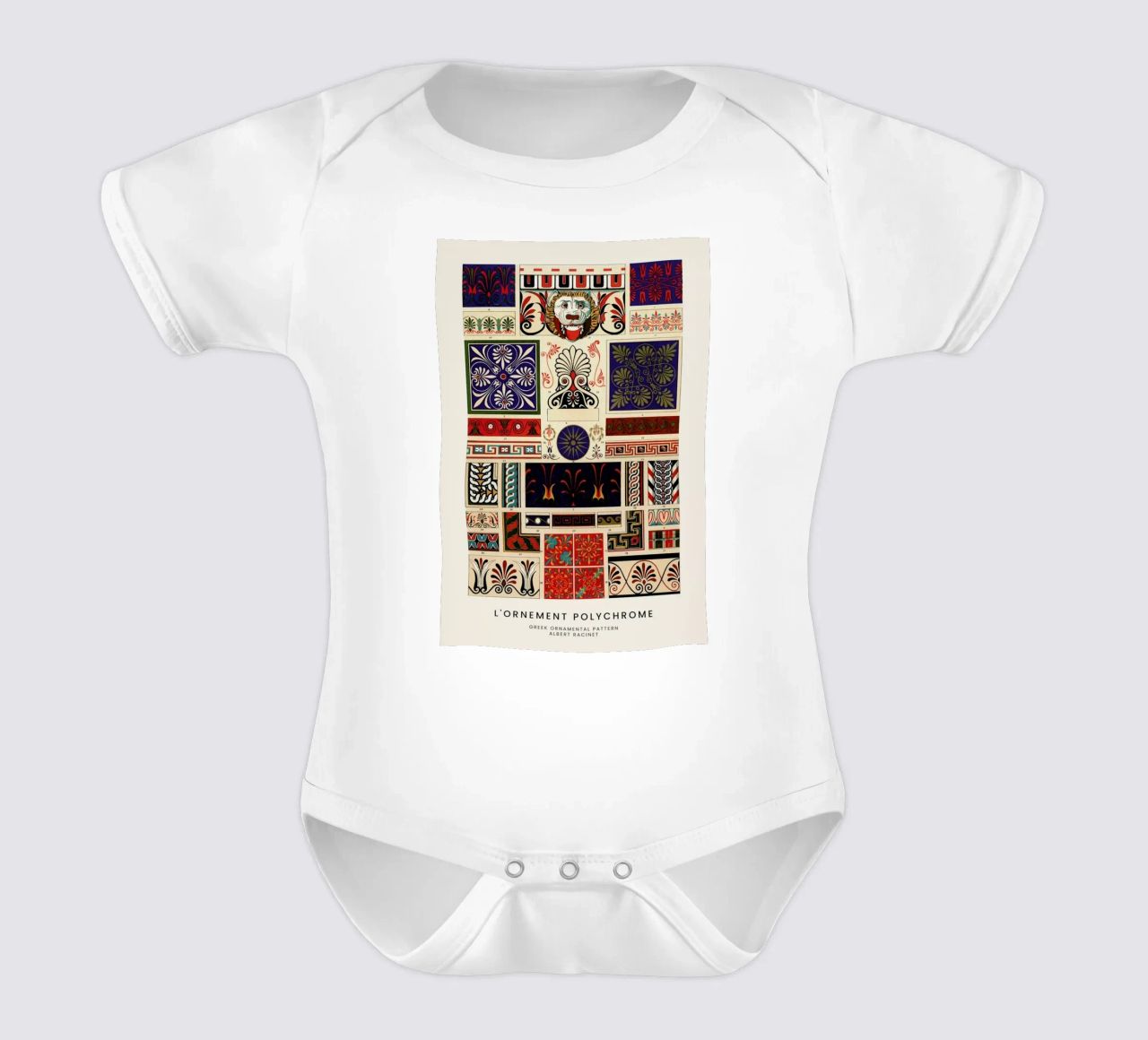 Racinet -  Greek Ornamental Pattern II body de bebé de Vintage by JUNIQE
