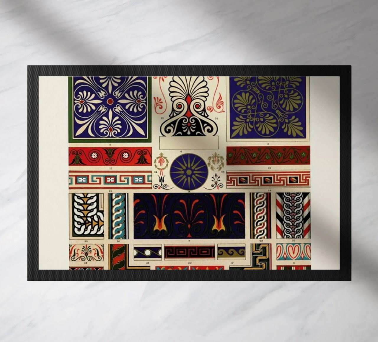 Racinet -  Greek Ornamental Pattern II felpudo de Vintage by JUNIQE