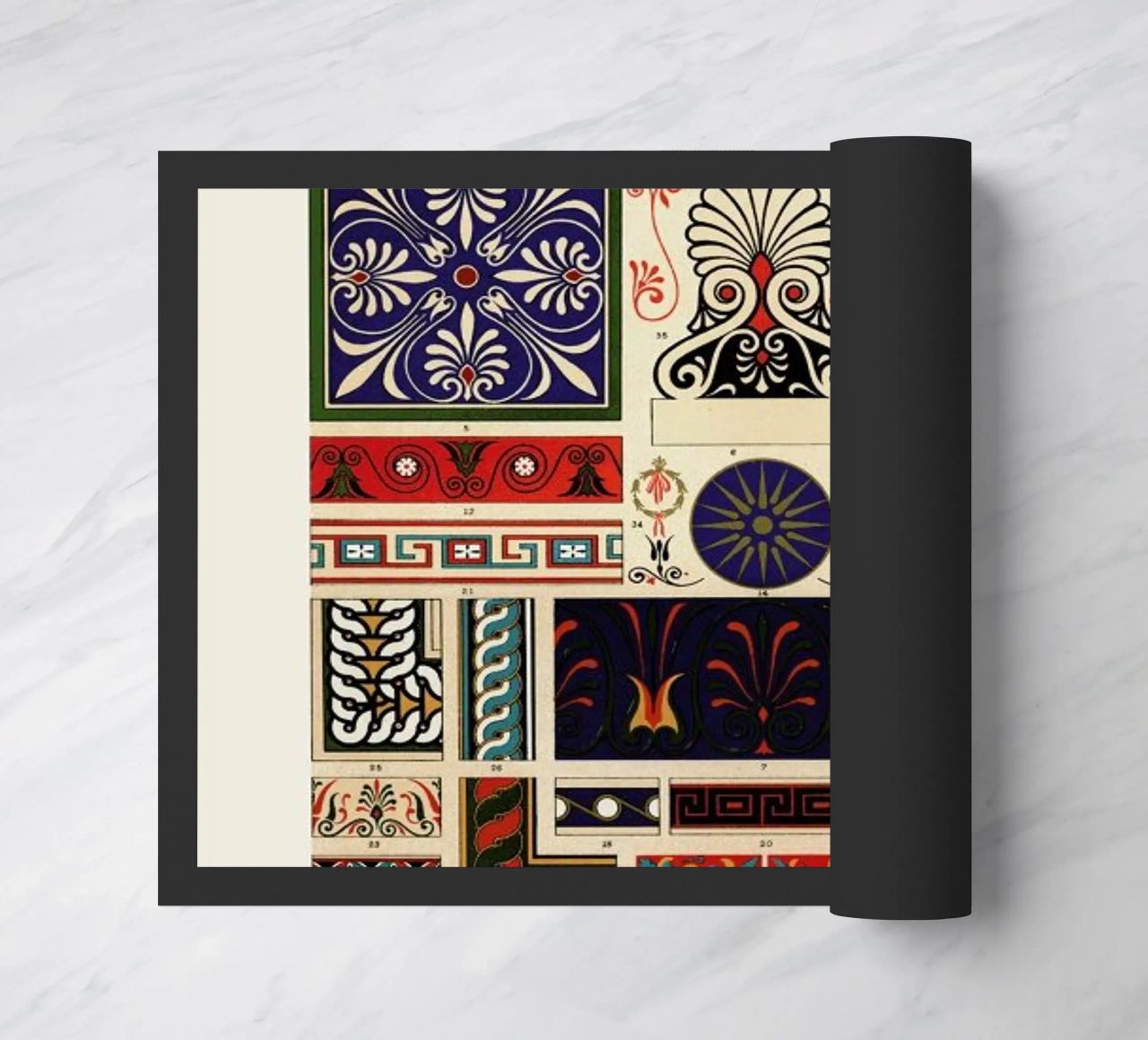 Racinet -  Greek Ornamental Pattern II felpudo de Vintage by JUNIQE