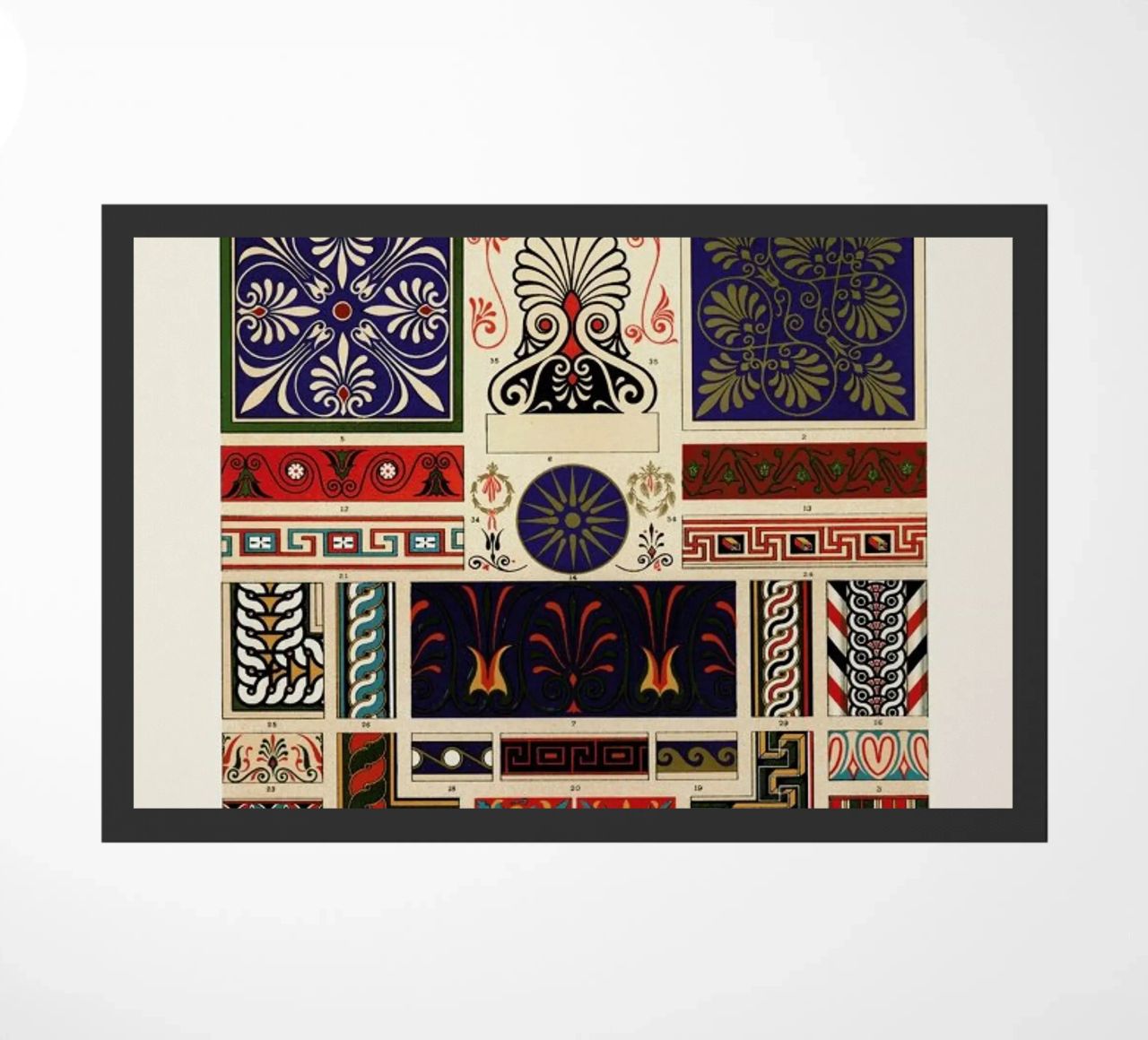 Racinet -  Greek Ornamental Pattern II felpudo de Vintage by JUNIQE