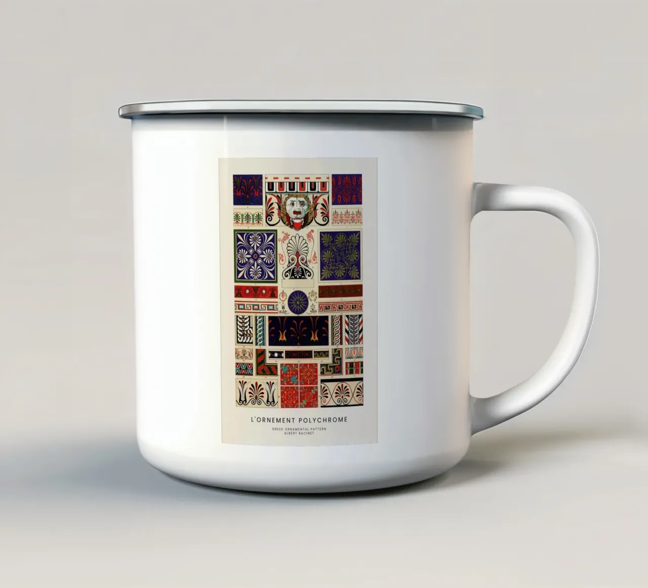 Racinet -  Greek Ornamental Pattern II tazza in smalto da Vintage by JUNIQE