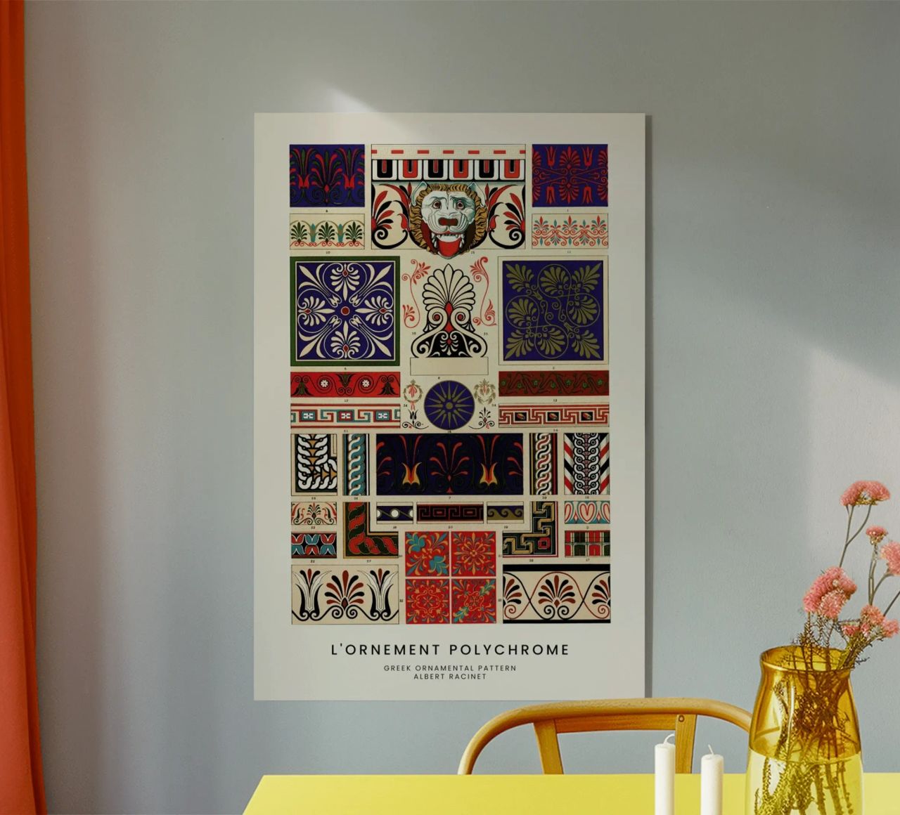 Racinet -  Greek Ornamental Pattern II metacrilato de Vintage by JUNIQE