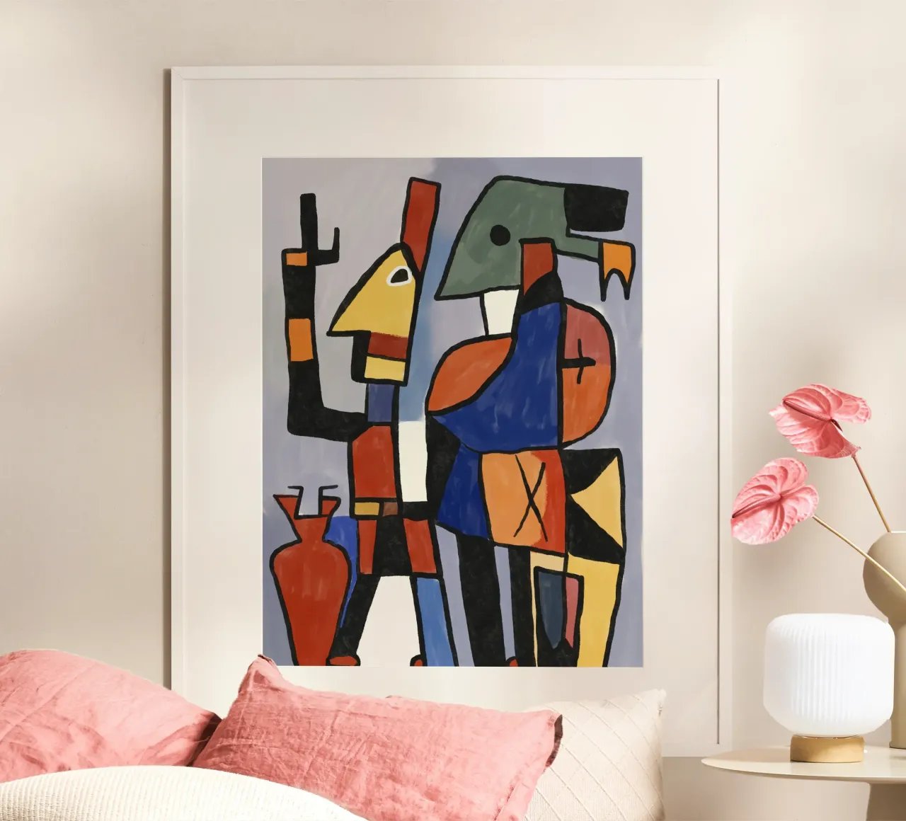 Statuetta di soldato giocattolo nella cameretta poster con telaio in legno da Little Dean