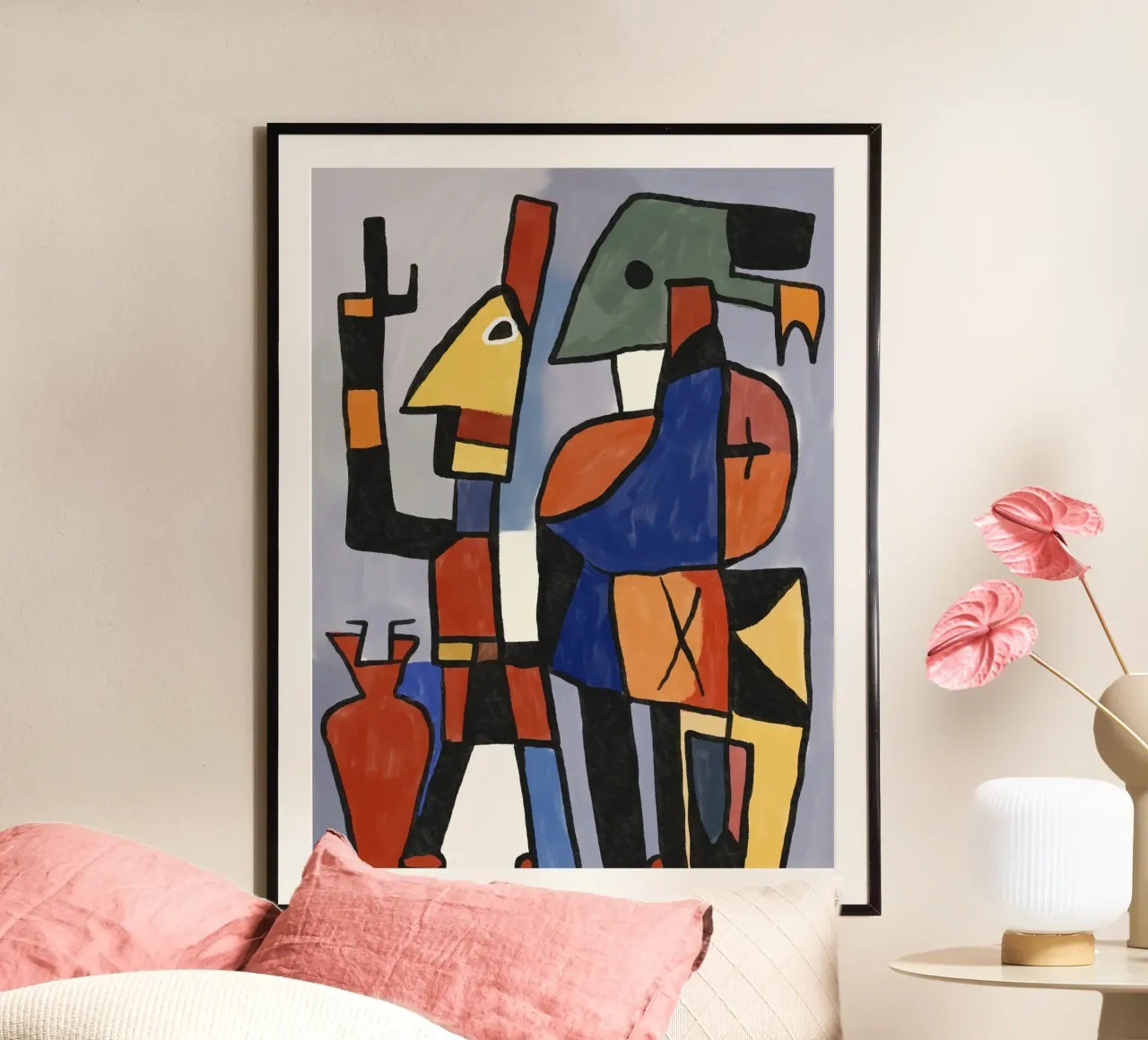 Statuetta di soldato giocattolo nella cameretta poster con telaio in legno da Little Dean