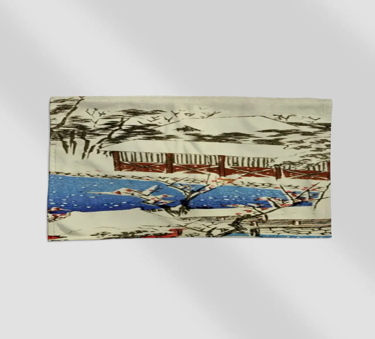 Hiroshige - Snow at the Field of the Kameido Tenman Shrine telo mare da ARTOTHEK