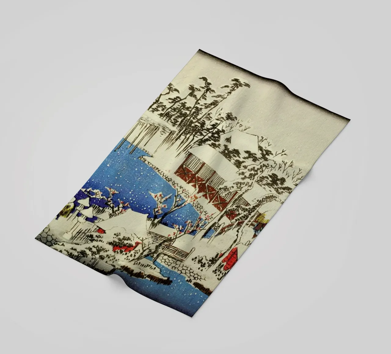Hiroshige - Snow at the Field of the Kameido Tenman Shrine telo mare da ARTOTHEK