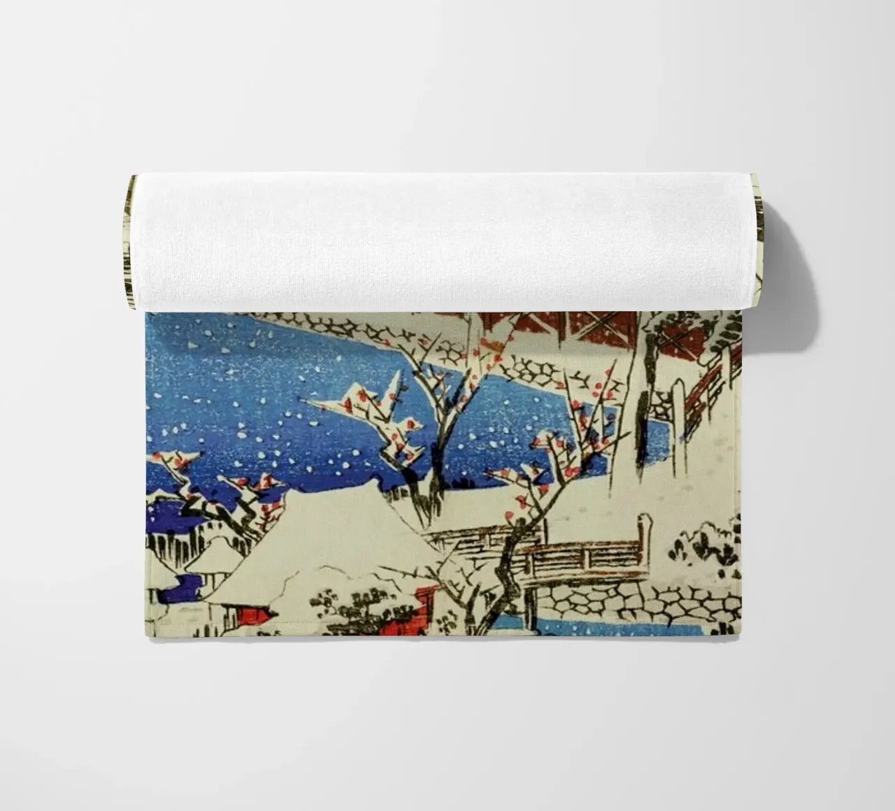 Hiroshige - Snow at the Field of the Kameido Tenman Shrine telo mare da ARTOTHEK