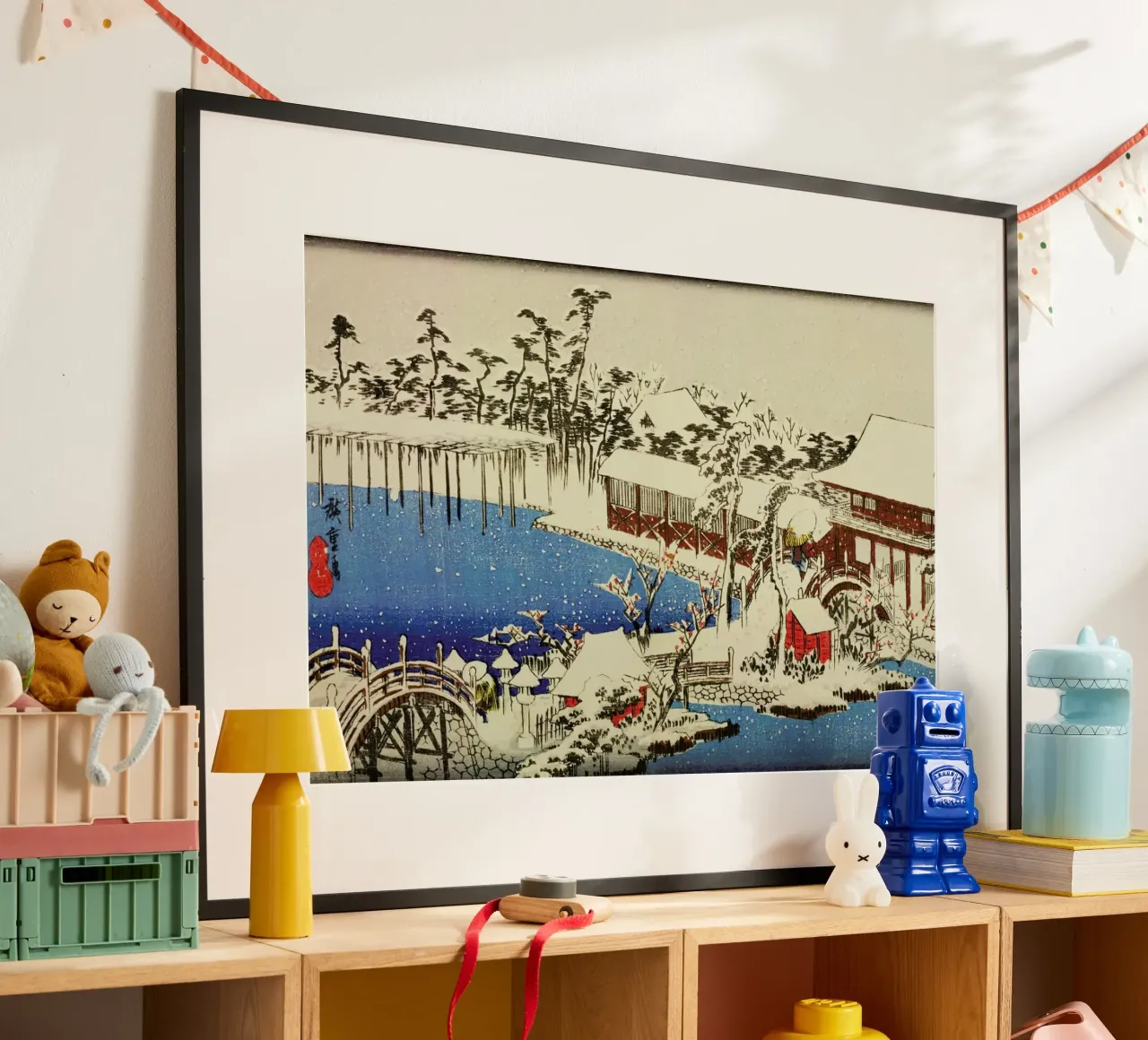 Hiroshige - Snow at the Field of the Kameido Tenman Shrine carta hahnemühle da ARTOTHEK