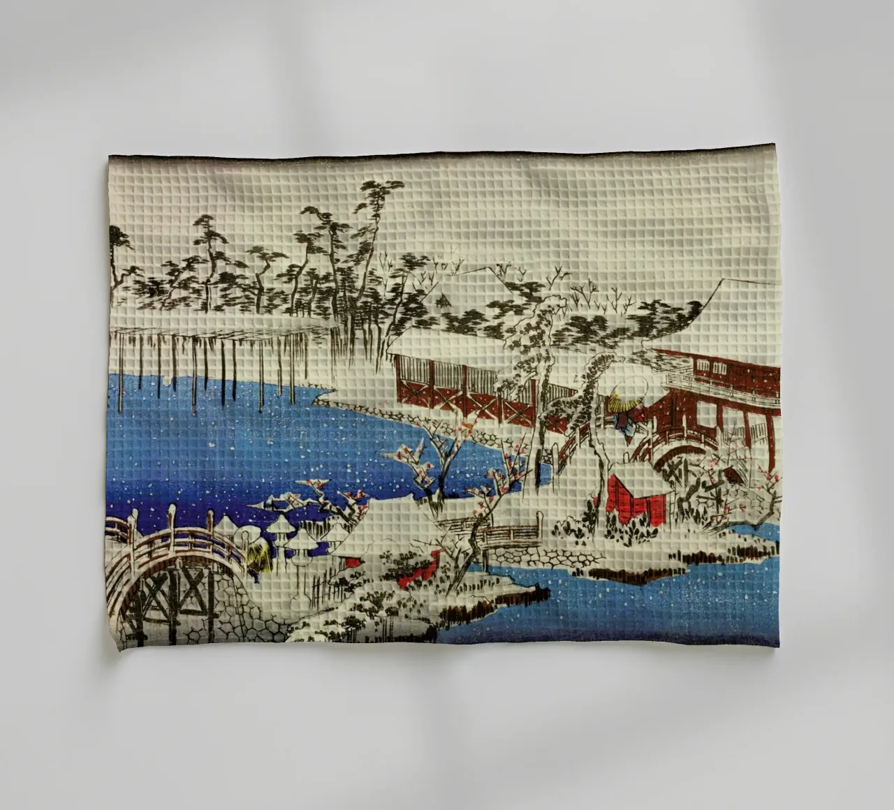 Hiroshige - Snow at the Field of the Kameido Tenman Shrine canovaccio da cucina da ARTOTHEK