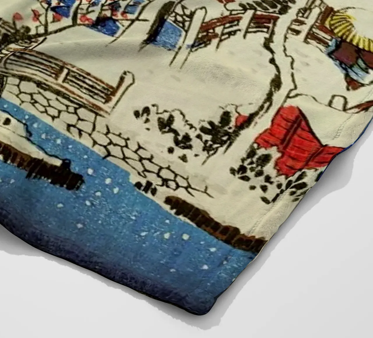 Hiroshige - Snow at the Field of the Kameido Tenman Shrine coperta in pile da ARTOTHEK