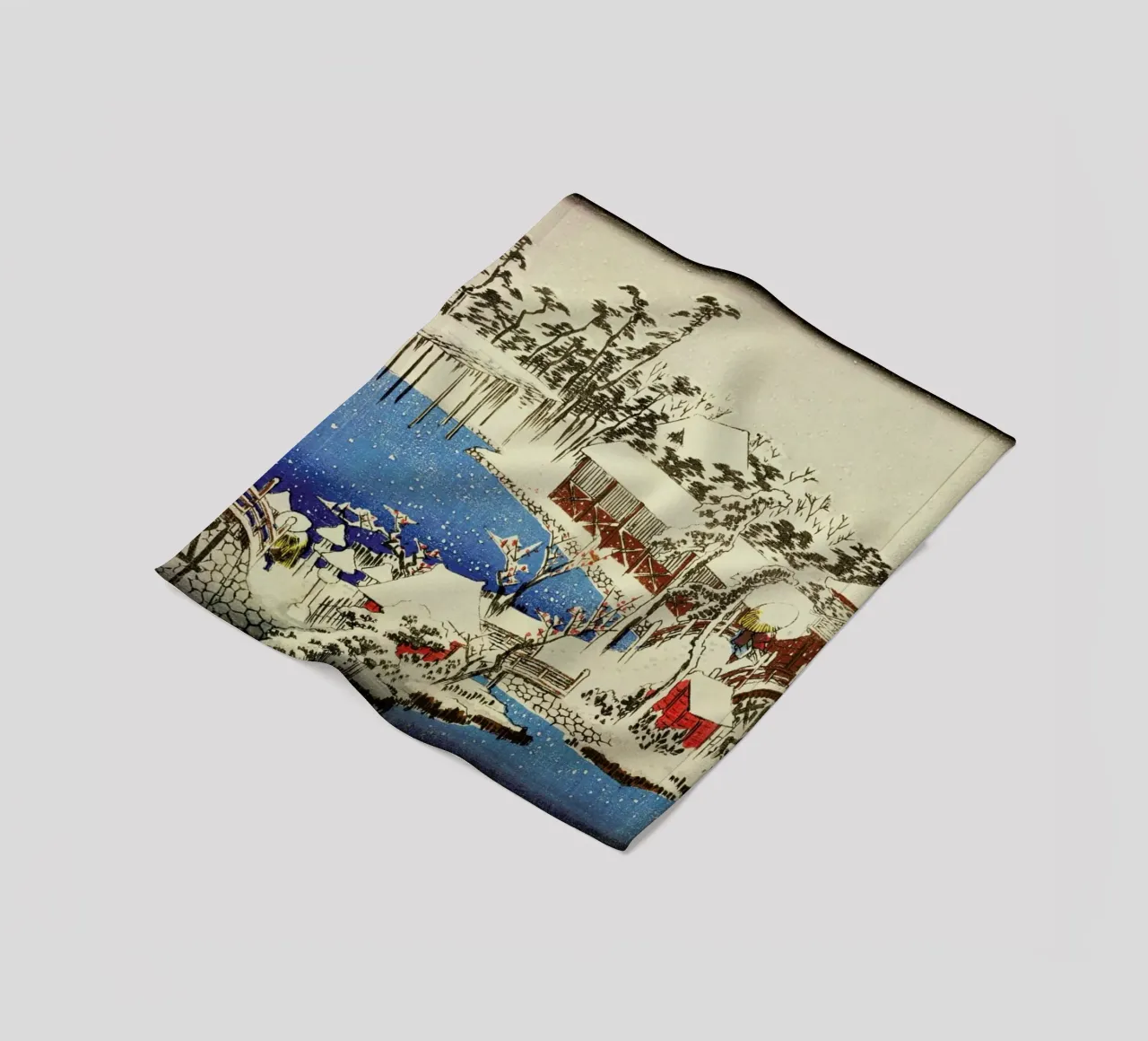 Hiroshige - Snow at the Field of the Kameido Tenman Shrine coperta in pile da ARTOTHEK