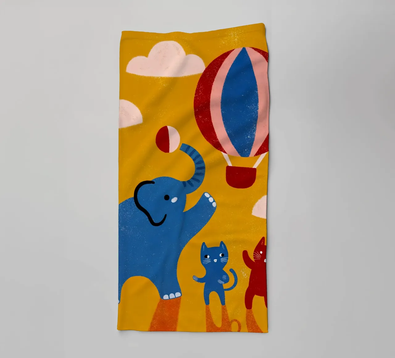 Elephant and Cat towel by THE LATEST SHOP