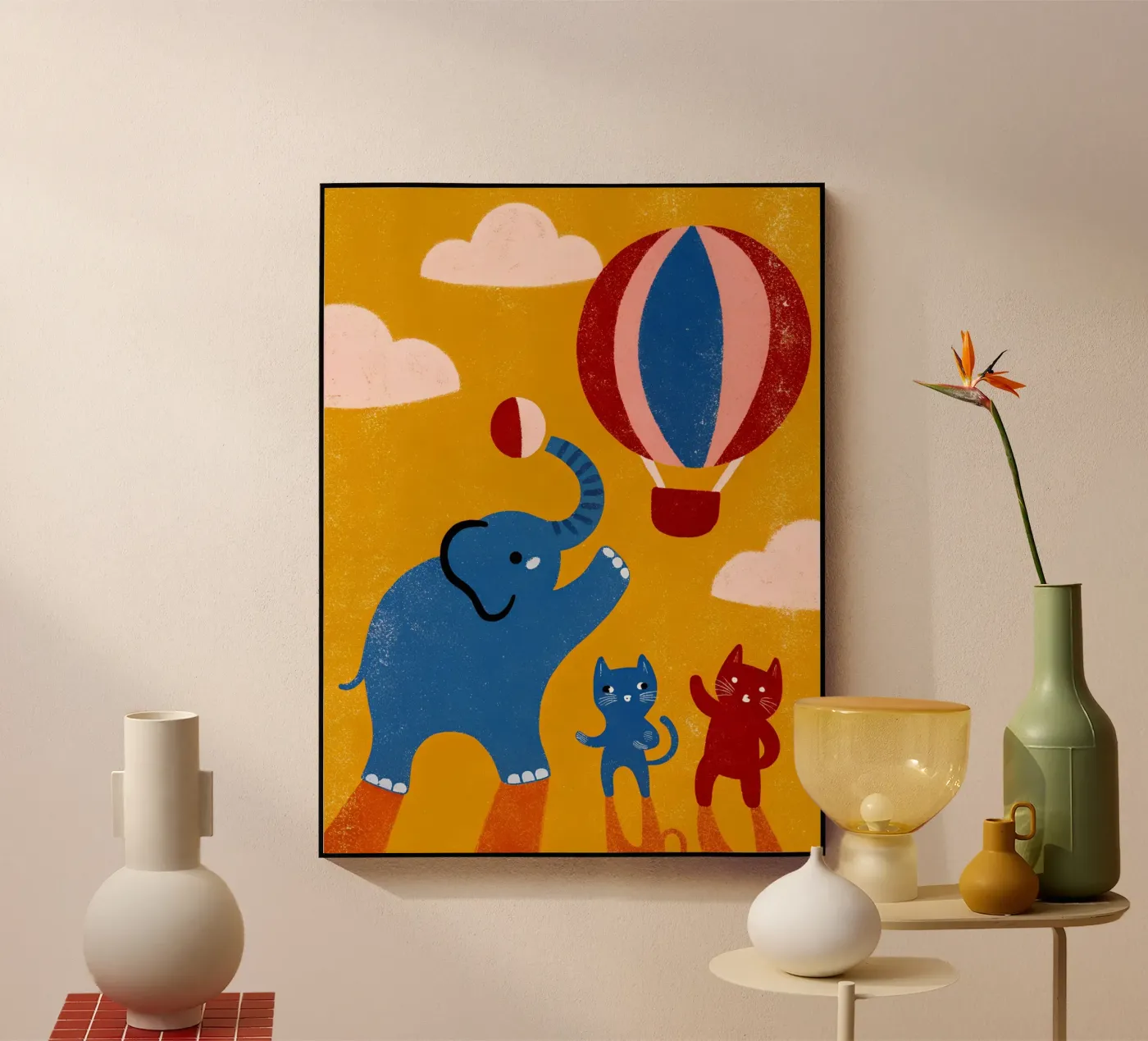 Olifant en kat acryl van THE LATEST SHOP