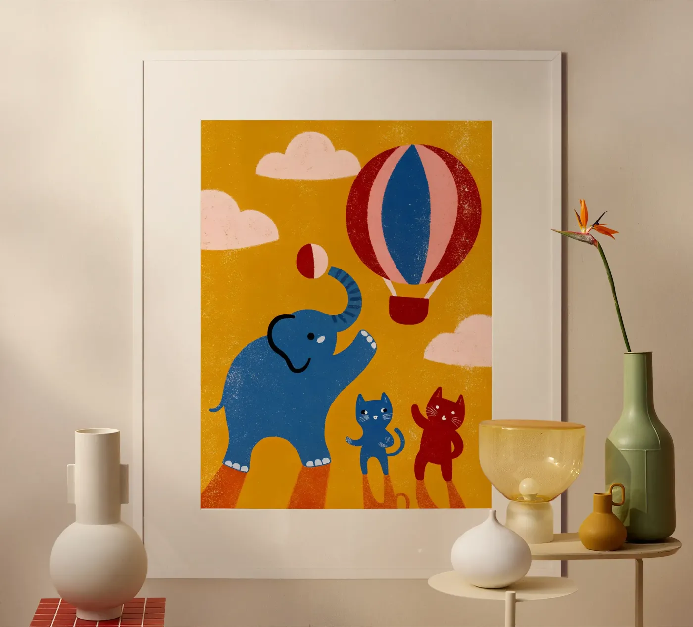 Elefante e gatto poster da THE LATEST SHOP