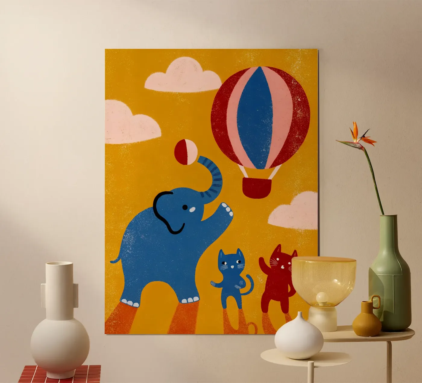 Elefante e gatto poster da THE LATEST SHOP