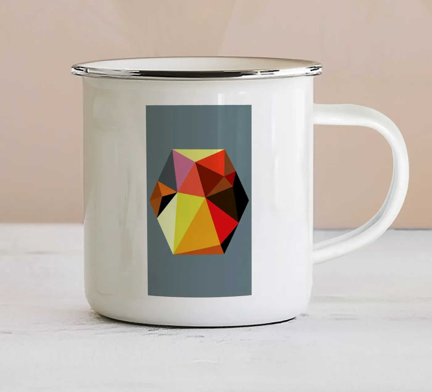 Hex 5 enamel mug by Three Of The Possessed