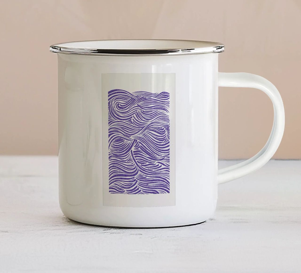 Waves Very Peri tazza in smalto da Pure