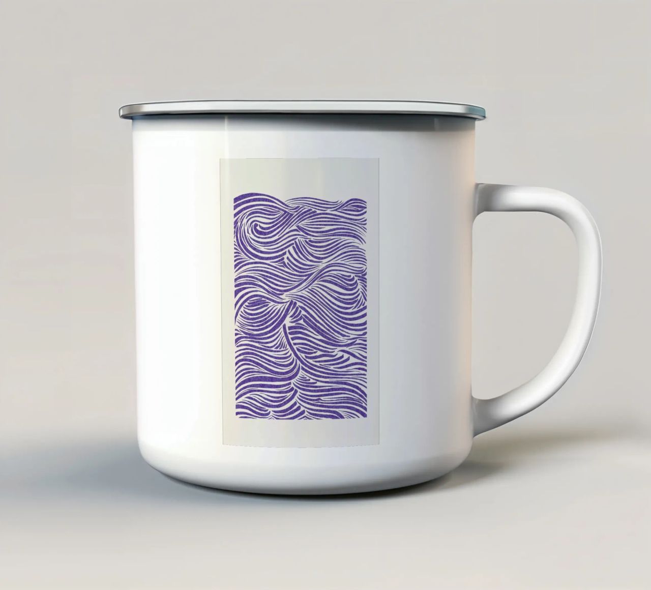Waves Very Peri tazza in smalto da Pure