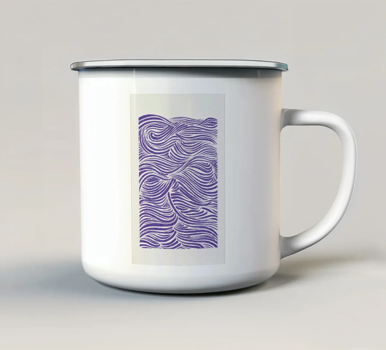 Waves Very Peri tazza in smalto da Pure